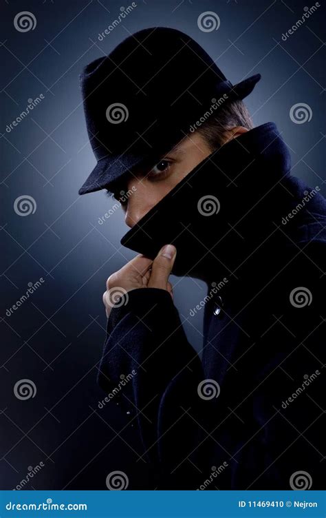 Mysterious Man Retro Portrait Stock Photo Image Of Beard Macho 11469410