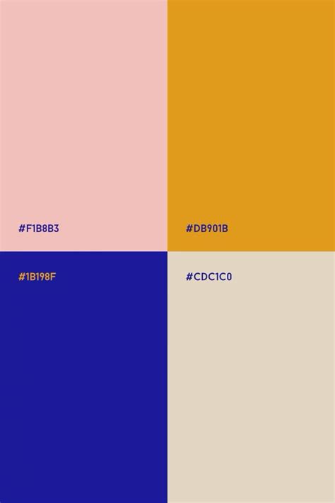 Baby Pink Warm Yellow And Blue Color Palette Inspiration In 2024