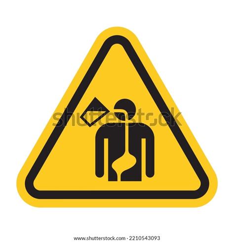 Iso Triangle Warning Sign Ingestion Hazard Stock Vector Royalty Free 2210543093 Shutterstock