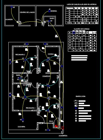 Plano Electrico En AutoCAD Librería CAD