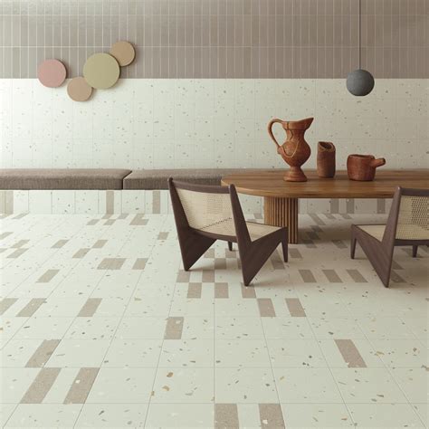 Croccante Granola Avellana Carrelage Aspect Terrazzo 20x20 Cm