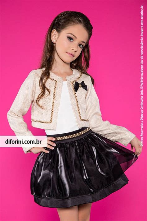 Conjunto Saia E Blusa Diforini Moda Infanto Juvenil 121318 Moda