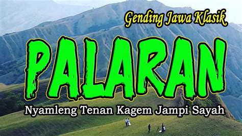 Uyon Uyon Gending Jawa Klasik Palaran Gending Jampi Sayah Gending