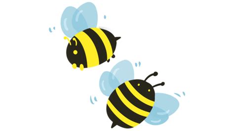 Bees Two Striped Background Transparency Fly Vector Background