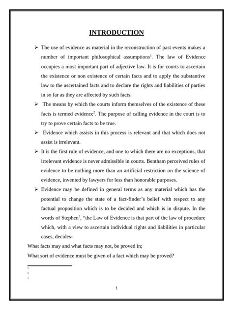 Evidence Project Sem 5 Pdf Confession Law Evidence Law