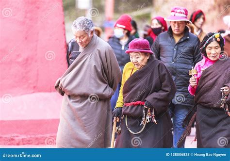 tibetian  derge sutra printing temple sichuan china editorial stock