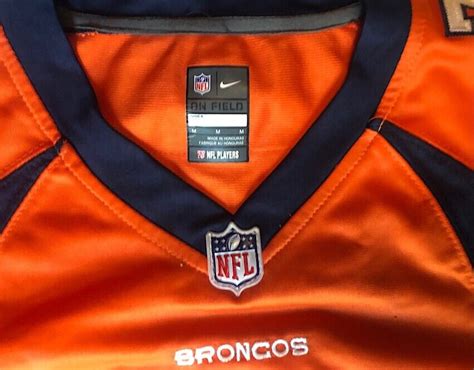 John Elway 7 NFL Denver Broncos Womens Medium Nike On Field Orange