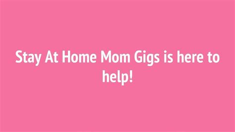 Stay At Home Mom Gigs Artofit