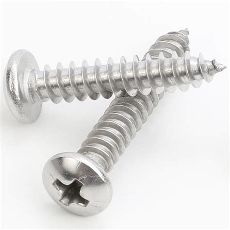 Stainless Steel Cross Recessed Round Head Tapping Screw Pan Head