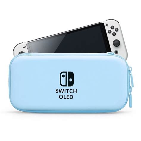 Bleu Tui De Transport Pour Nintendo Switch Oled Nickel Pu Sac De