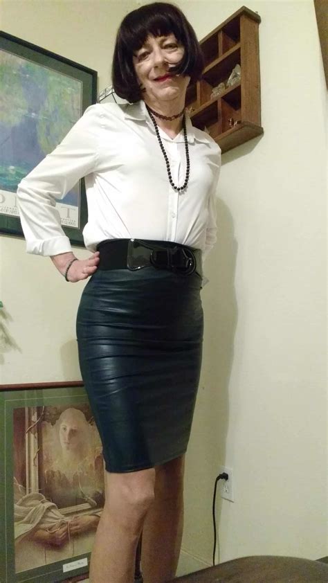 Crossdresser In Leather Skirt And Black Pantyhose Telegraph