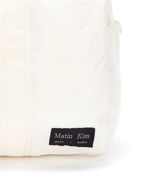 LOGO SPORTY DUFFEL BAG IN IVORY Matin Kim