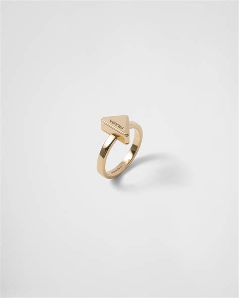 Gold Metal Ring Prada