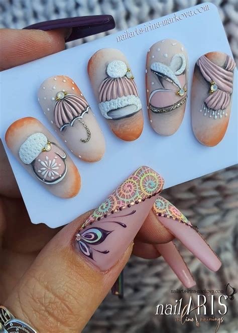 Pin By Ingrid Vanzwaelmen On Nail Art Hiver Xmas Nails Winter