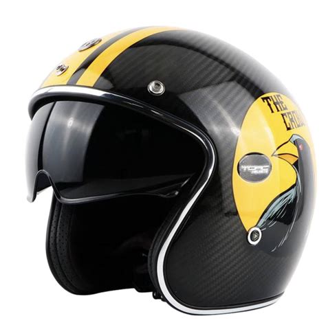 Ece R2205 Carbon Fiber Retro Motorcycle Helmet