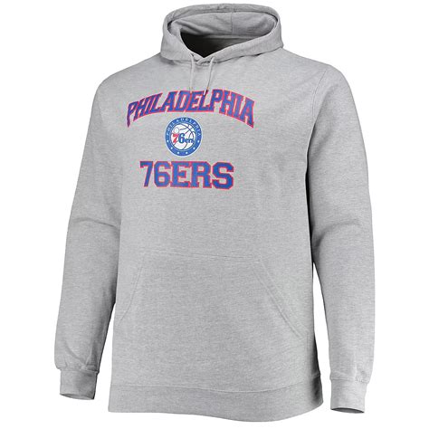 Philadelphia 76ers Big Tall Heart Soul Pullover Hoodie Academy