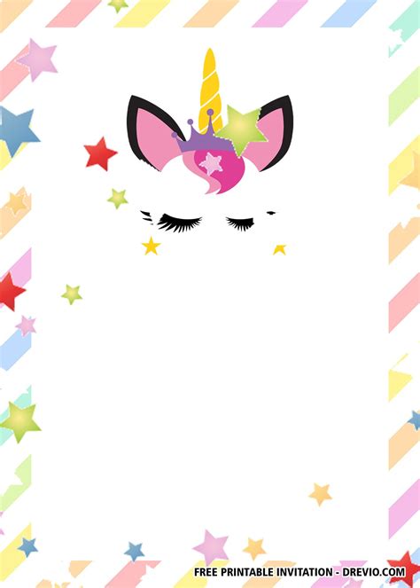 Printable Unicorn Invitations