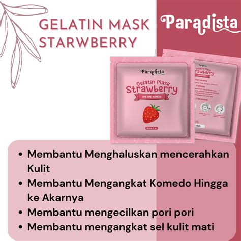 Jual GELATIN MASK PARADISTA 5 GR MASKER KOMEDO GELATIN ASLI 100 AMPUH