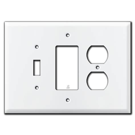 Oversized 3 Gang Toggle Rocker Outlet Cover Wall Switchplates