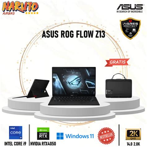 Jual ASUS ROG FLOW Z13 GZ301VU TOUCH I9 13900H RTX4050 6GB 16GB 1TB