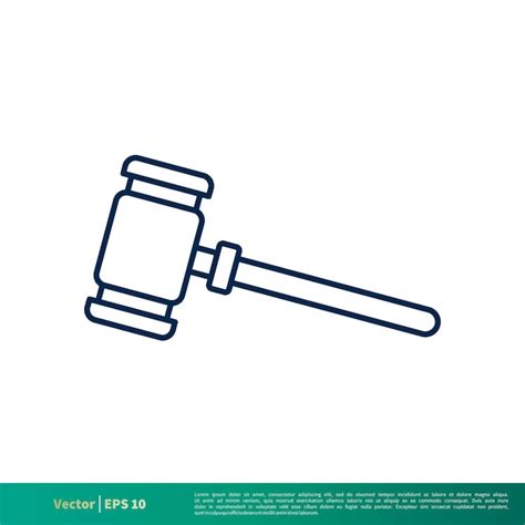 Premium Vector | Gavel law office icon vector logo template ...