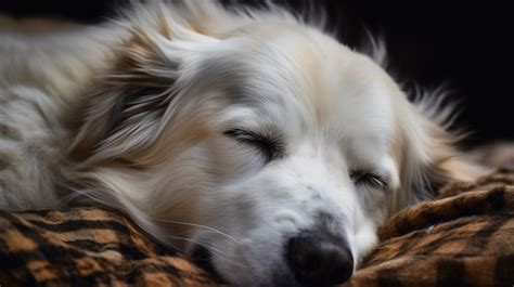 Fundo Cachorro Amarelo Dormindo Em Um Sofá Em Um Quarto Escuro Fundo