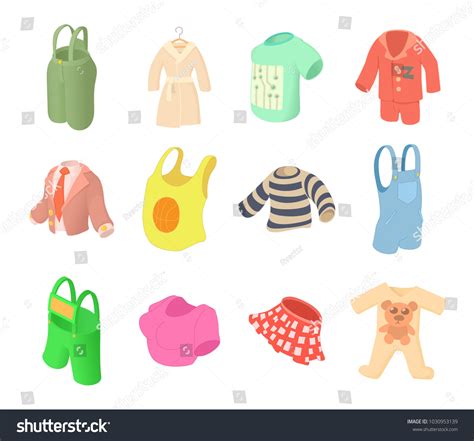 Clothes Icon Set Cartoon Set Clothes Stock Vector Royalty Free