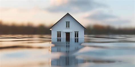 Casa Inundada Por Guas De Inunda O Durante Uma Calamidade Natural