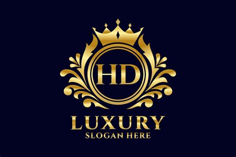 Initial HD Letter Royal Luxury Logo template in vector art for ...