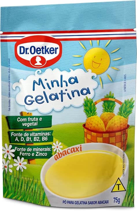 Dr Oetker Minha Gelatina Sabor Abacaxi Sobremesa Sabor E