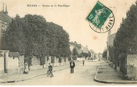 Carte Postale Ancienne Meaux Avenue De La R Publique