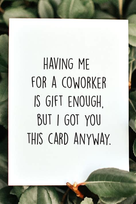 Funny Coworker Greeting Card Card From Employee T For Coworker Thank You Coworker