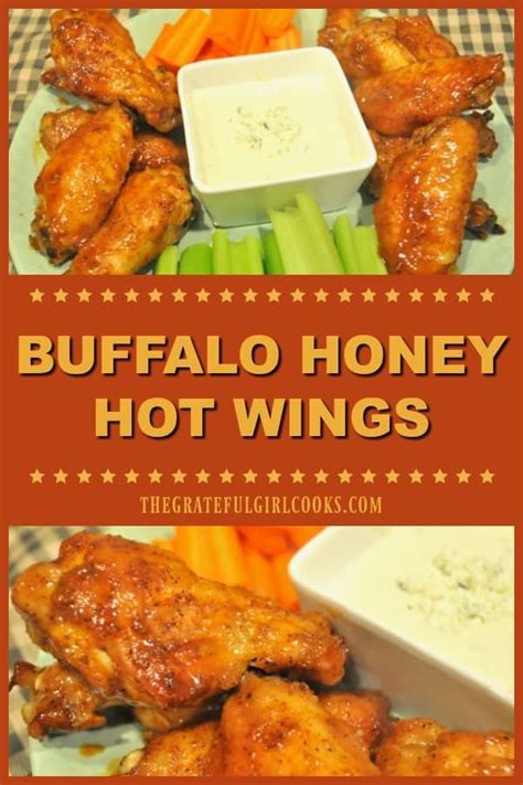 Buffalo Honey Hot Wings With Celery And Carrots