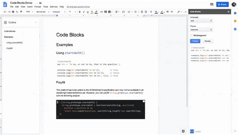 GitHub Alexwforsythe Code Blocks Syntax Highlighting For Google Docs