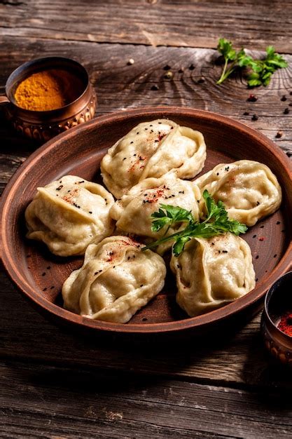 Bolinhos Cozidos No Vapor Tradicionais Manti Cozinha Oriental