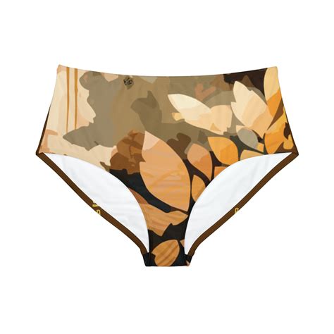 Tchabagadi Crown Bikini High Waist Bottoms Brown Gold Tchabagadi