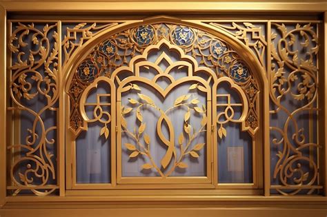 Premium Photo Traditional Islamic Elegance Golden Arabic Ornamental