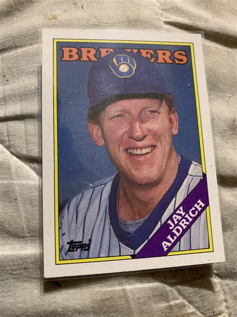 1988 Topps 616 Jay Aldrich Rc For Sale Online Ebay