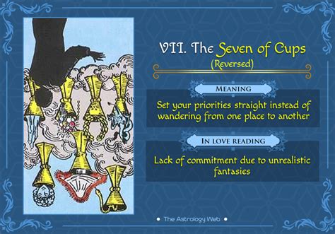 The Seven Of Cups Tarot The Astrology Web Cups Tarot Tarot