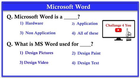 Top Ms Word Mcq Question And Answers Ms Office Microsoft Office