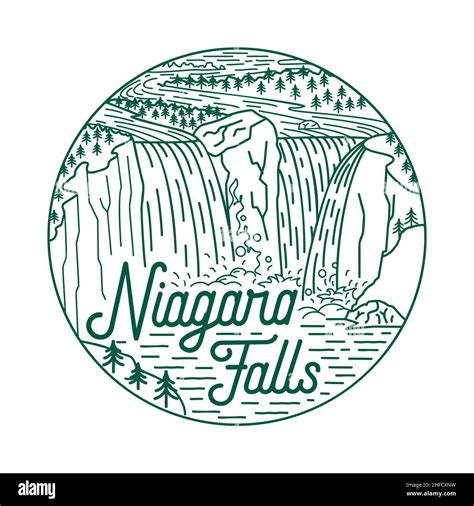 Niagara Falls Design Template Vector And Illustration Stock Vector