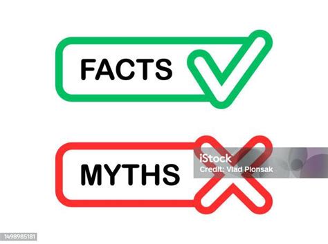 Fakta Vs Mitos Mitos Fakta Lencana Spanduk Fakta Benar Atau Salah