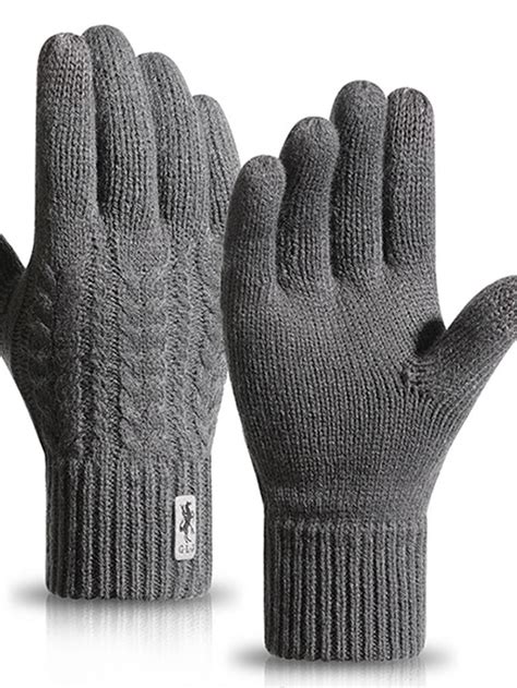 Homme 1 paire Gants hiver Gant Gants tricotés Travail Extérieur Gants