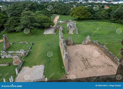 Aerial View of Panama Viejo Ruins - Panama City, Panama Stock Image ...