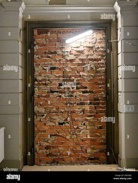 Altenburg Germany 25th July 2023 A Bricked Up Door In The Lindenau