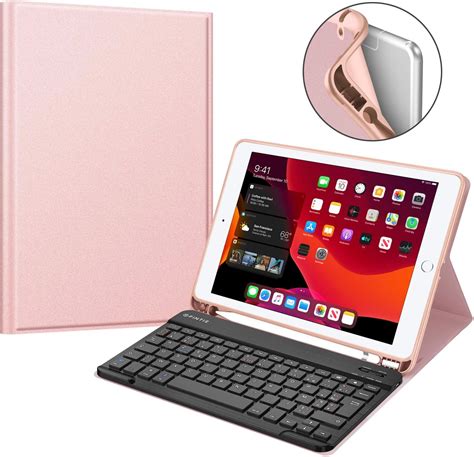 FINTIE Coque Clavier Pour IPad 10 2 2019 AZERTY SlimShell Etui