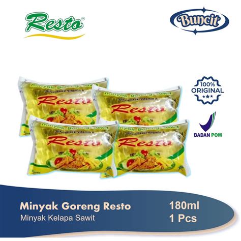 Jual Minyak Goreng Resto Bantal 180ml Minyak Kelapa Sawit Resto 180ml