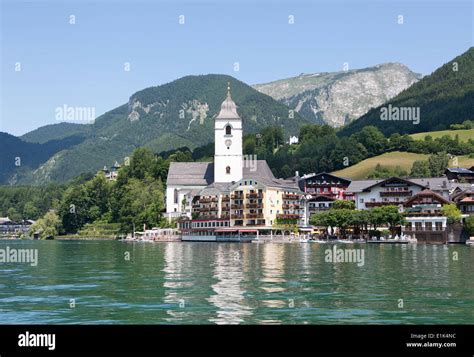 Austria, Salzkammergut, Salzburg State, Lake Wolfgangsee, St. Wolfgang ...