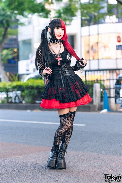 Gothic Harajuku Street Styles W Two Tone Hair Corset Belt