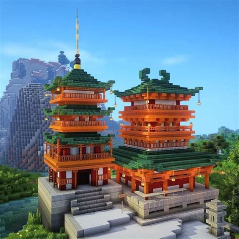 Minecraft Japanese Temple Schematic How To Build A Japanese